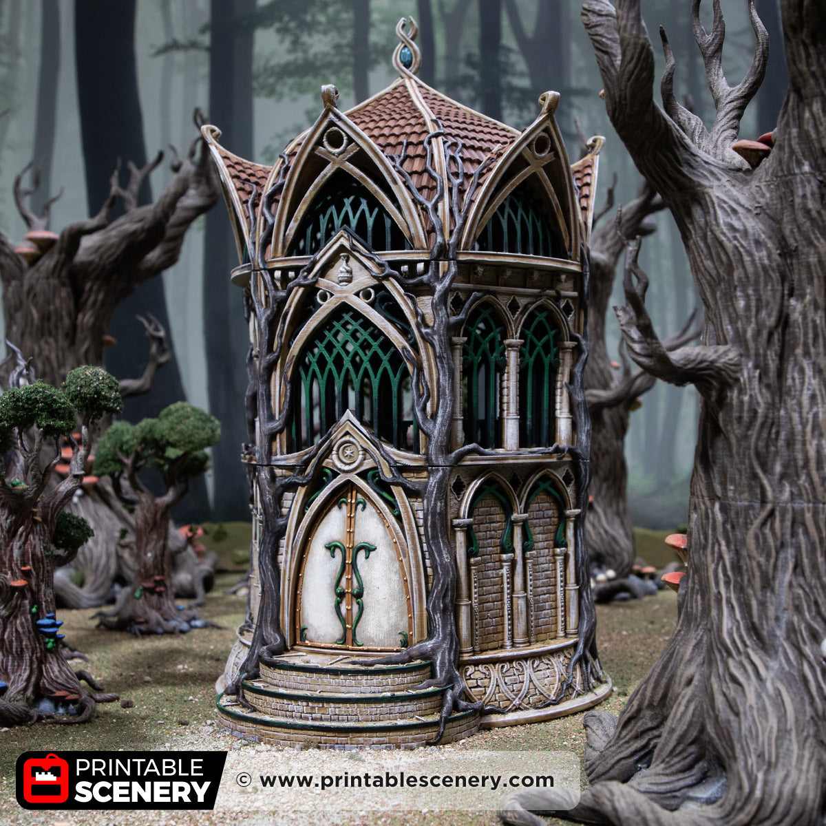 Library of Ithillia, 15mm, 28mm, 32mm. Complete Elves - Printable Scenery