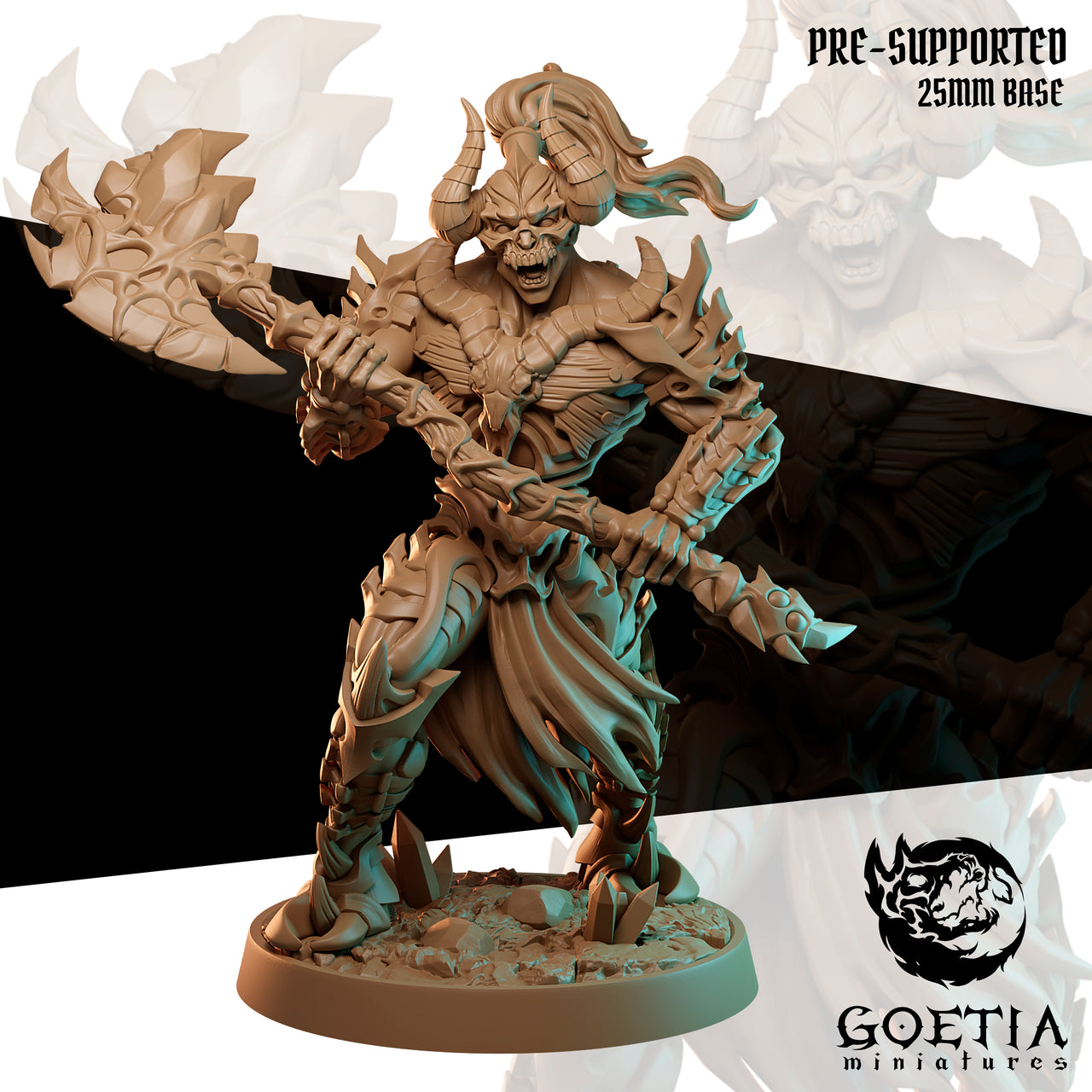 Lord Thul, Marrow Gnawer. Barbarian Champion  - Goetia Miniatures