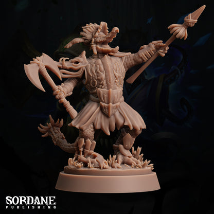 Maka Warboss, crocodilefolk Warrior - Sordane Publishing