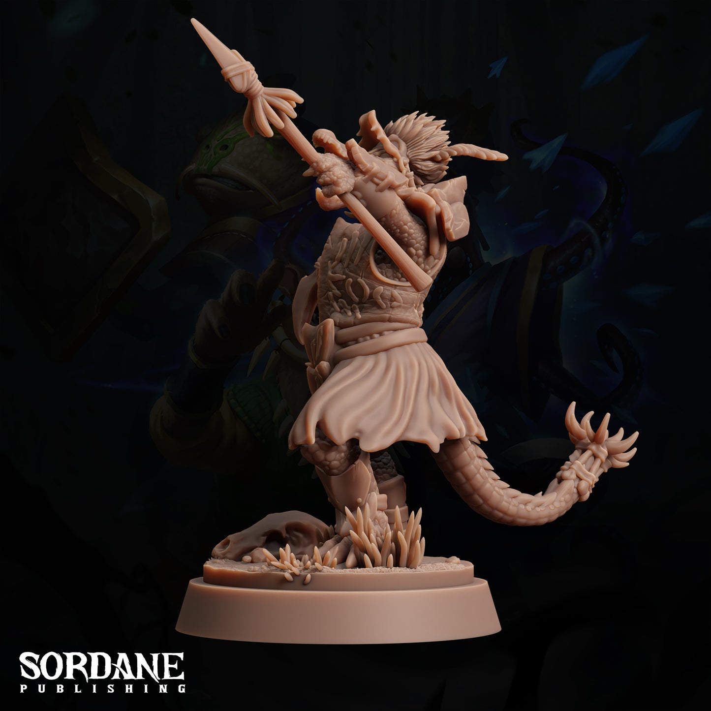 Maka Warboss, crocodilefolk Warrior - Sordane Publishing