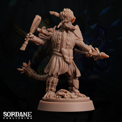 Maka Warboss, crocodilefolk Warrior - Sordane Publishing
