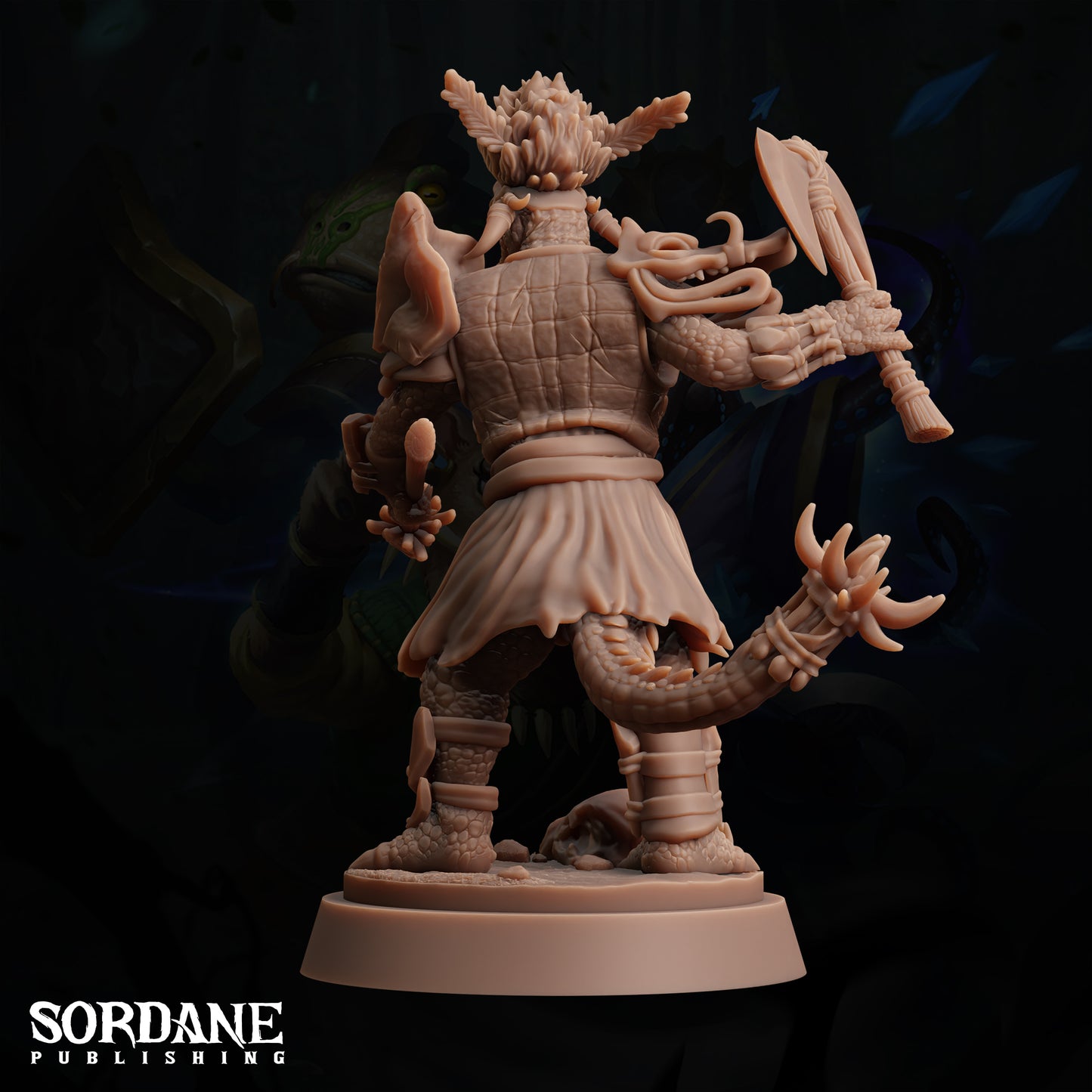 Maka Warboss, crocodilefolk Warrior - Sordane Publishing