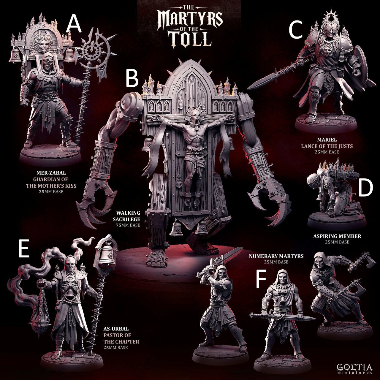 Martyrs of the Toll. Grimdark Apostles Warband - Goetia Miniatures