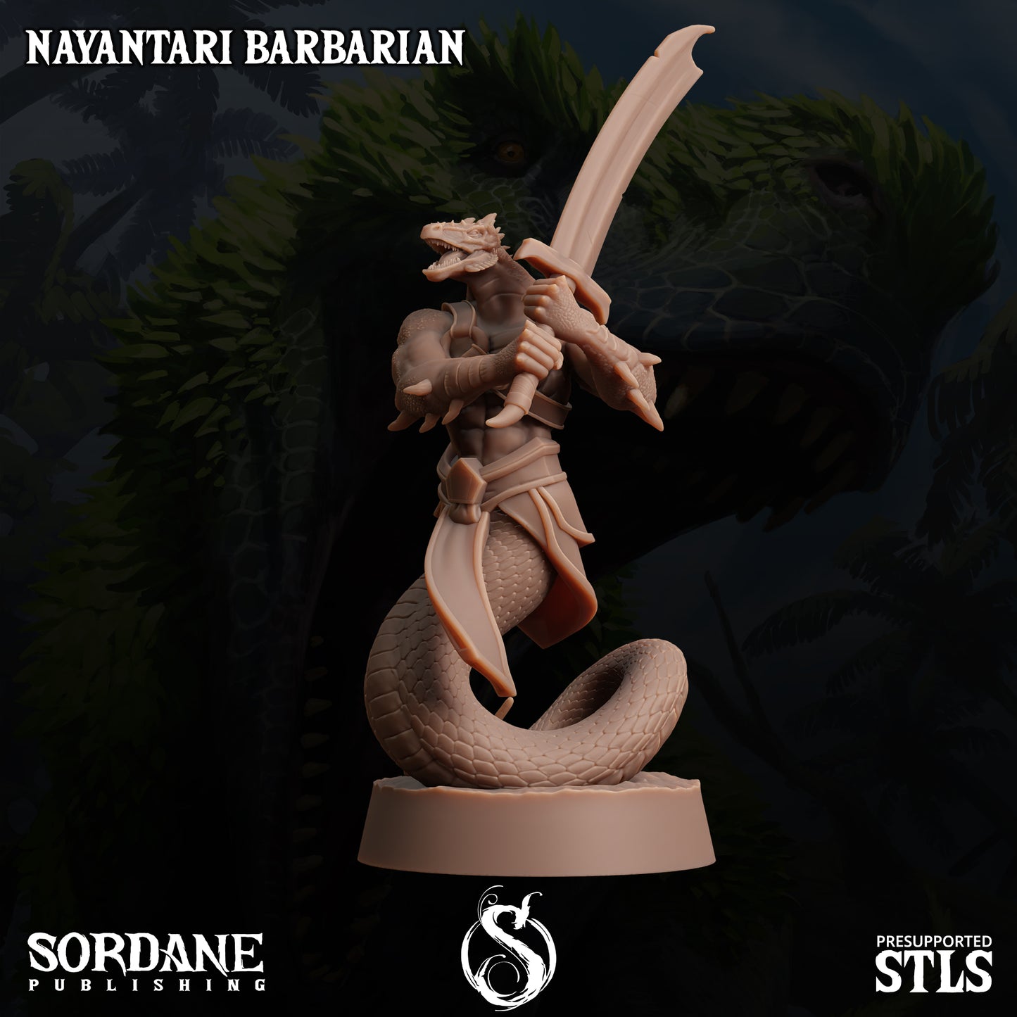 Nayantari Barbarian, Snakefolk Fighter - Sordane Publishing