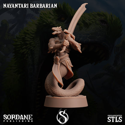 Nayantari Barbarian, Snakefolk Fighter - Sordane Publishing
