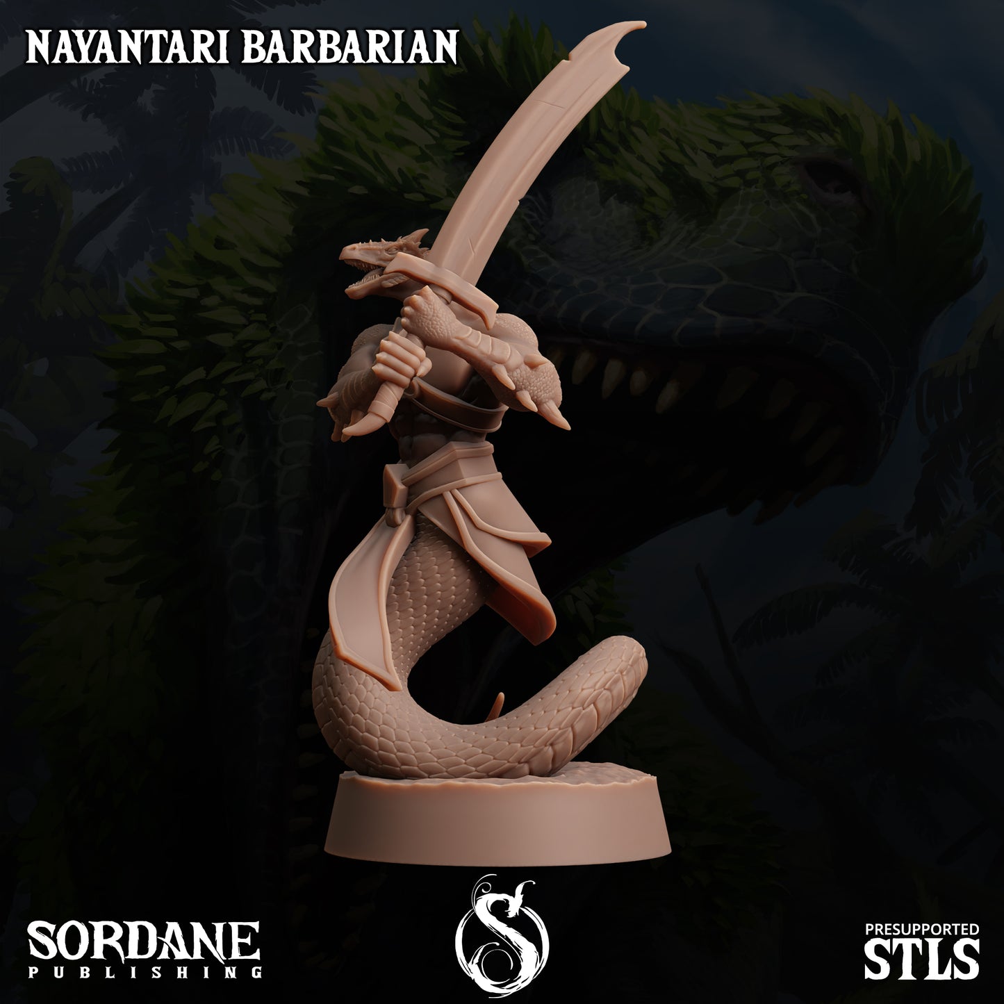 Nayantari Barbarian, Snakefolk Fighter - Sordane Publishing