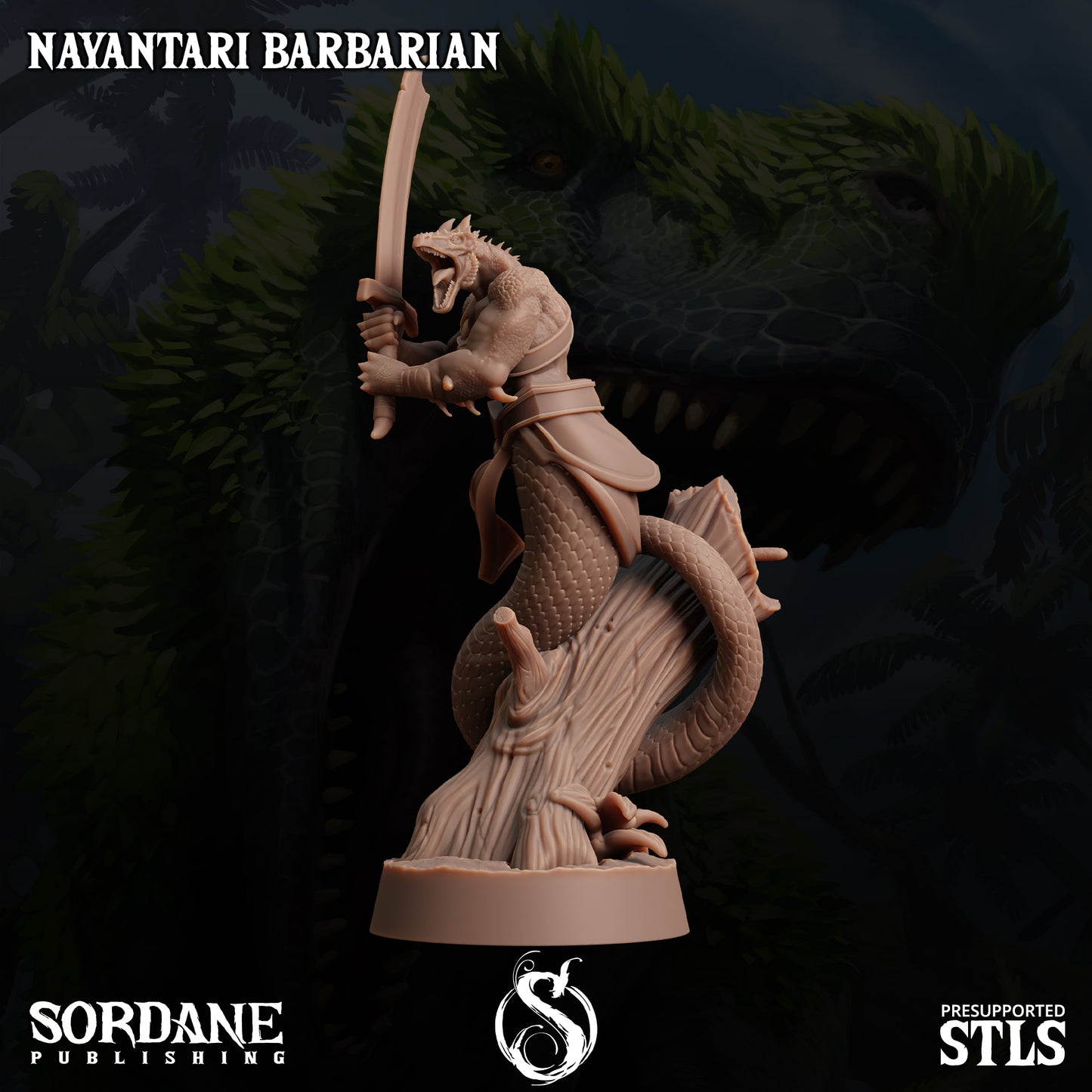 Nayantari Barbarian, Snakefolk Fighter - Sordane Publishing