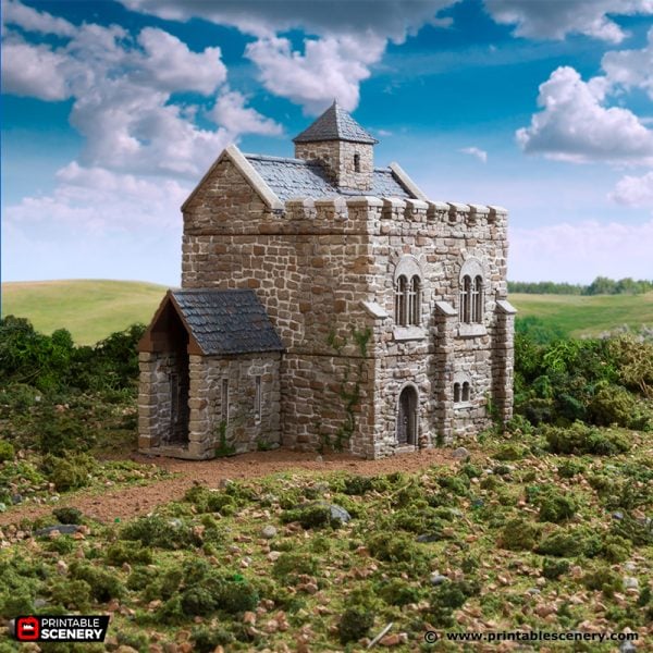 Norman Stone Keep. King and Country, 15mm, 28mm, 32mm - Printable Scenery