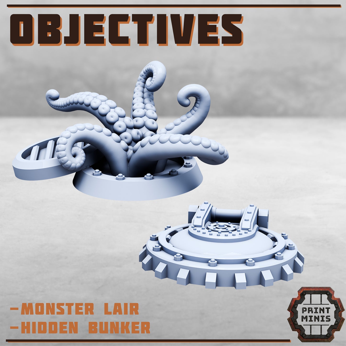 Wargaming Objective  - Print Minis |  Portals, Consoles, and More!