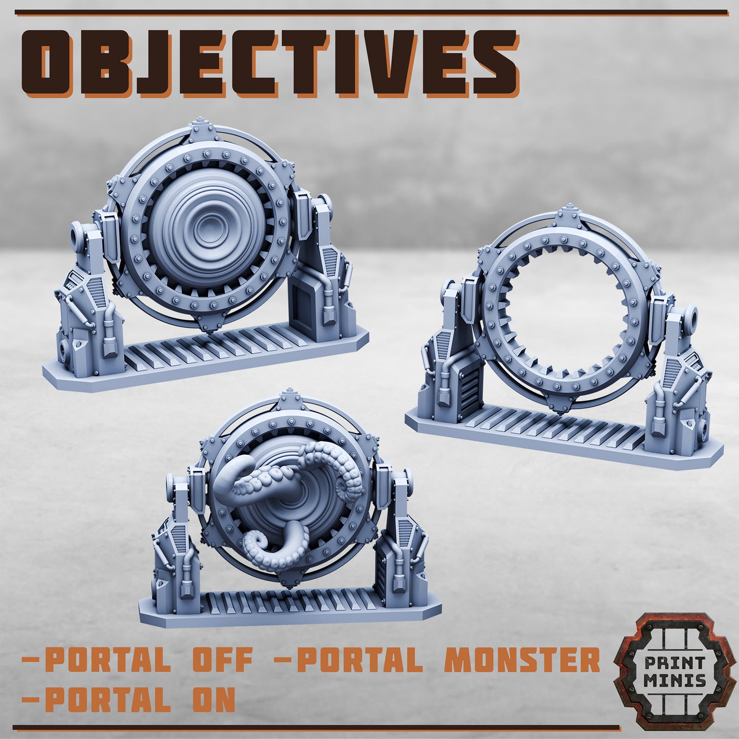 Wargaming Objective  - Print Minis |  Portals, Consoles, and More!