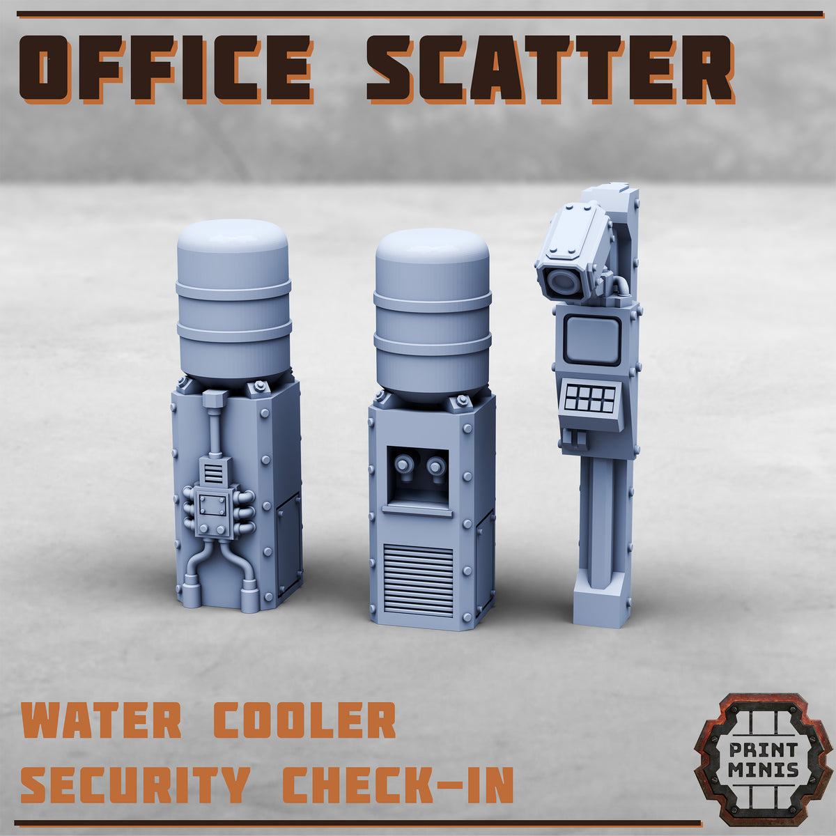 Office Scatter. Scifi Cubicle Decor - Print Minis