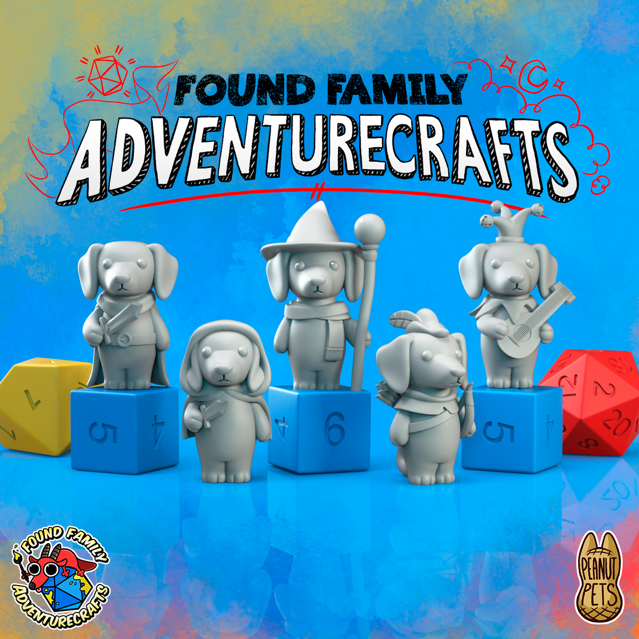 Peanut Pups, Cartoon Weenie Dog Adventurers - Found Family Adventurecrafts