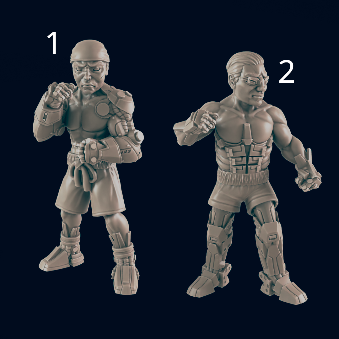 Prize Fighters. Cyberpunk Boxers - Ec3d