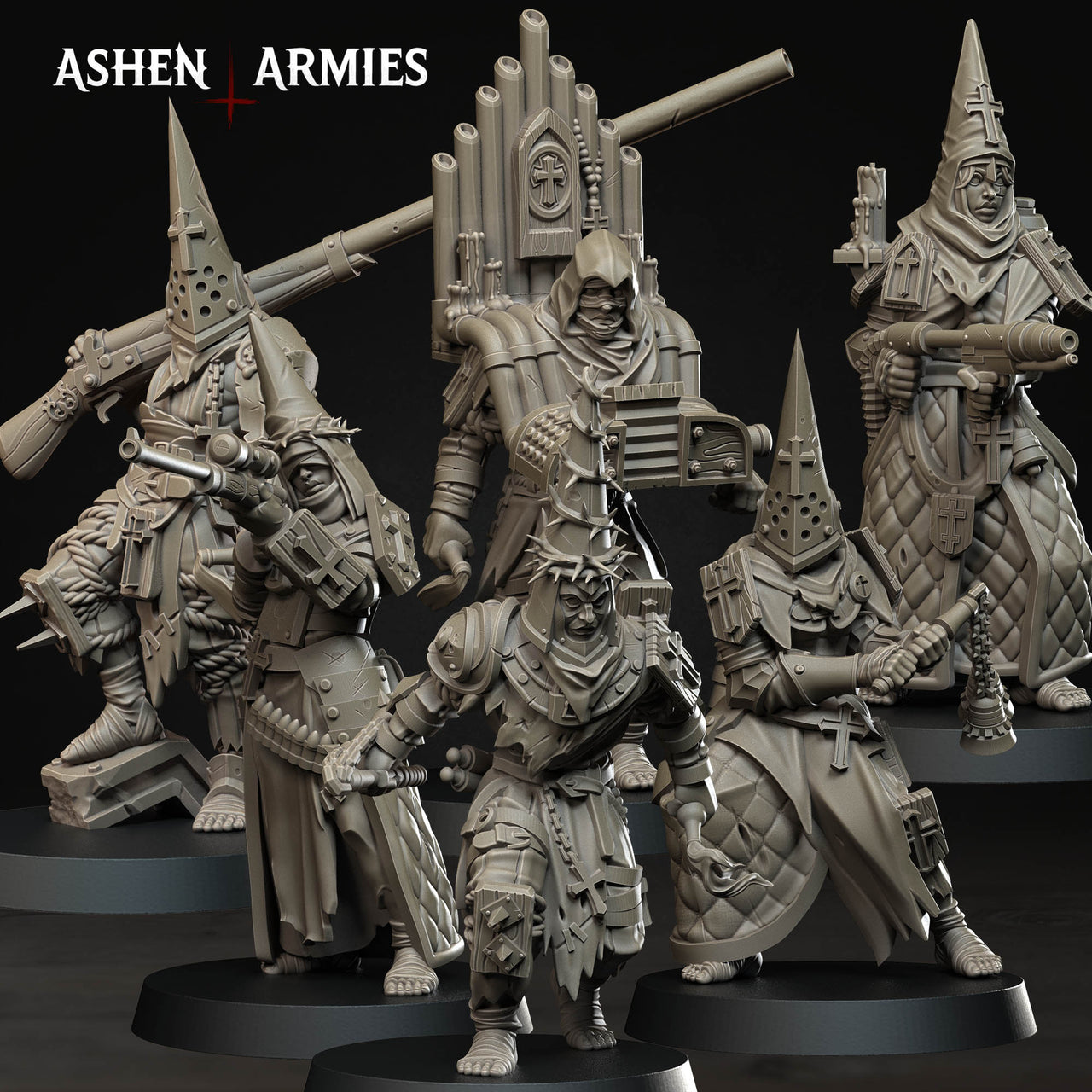 Pilgrims. Holy Cult Soldiers. Bleeding Procession - Ashen Armies