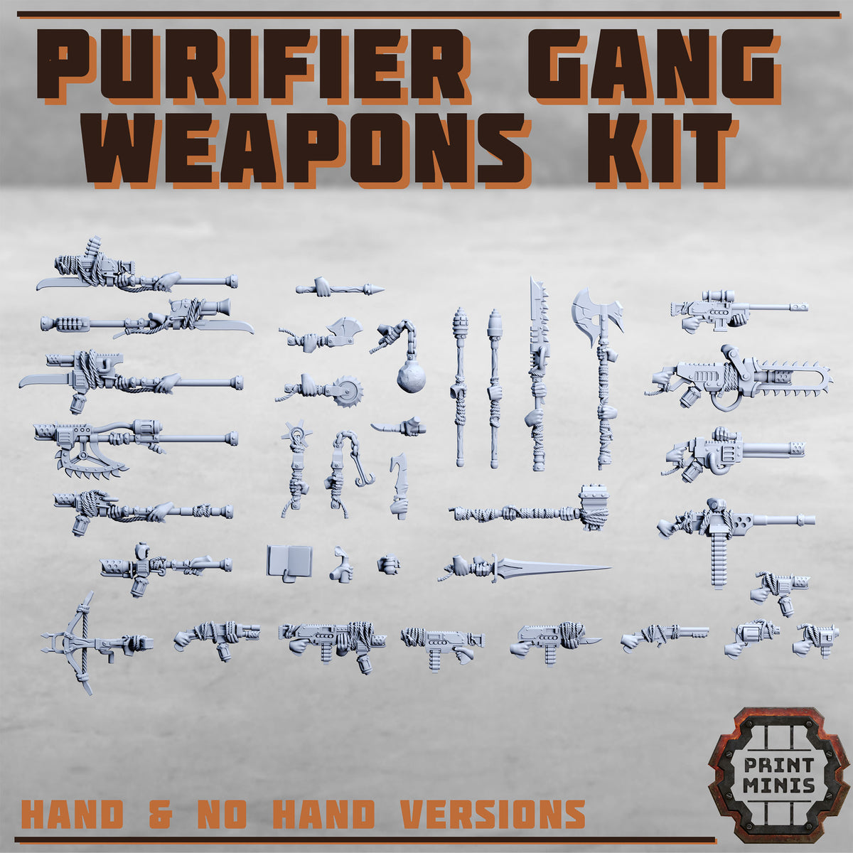 Purifier Gang Weapons Kit for kitbashing - Print Minis