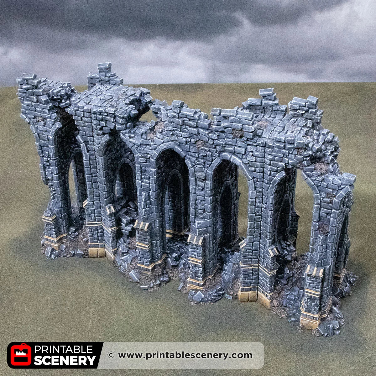 Blighted High Bridge. Darkness and Desolation 15mm, 28mm, 32mm - Printable Scenery | SystemHex