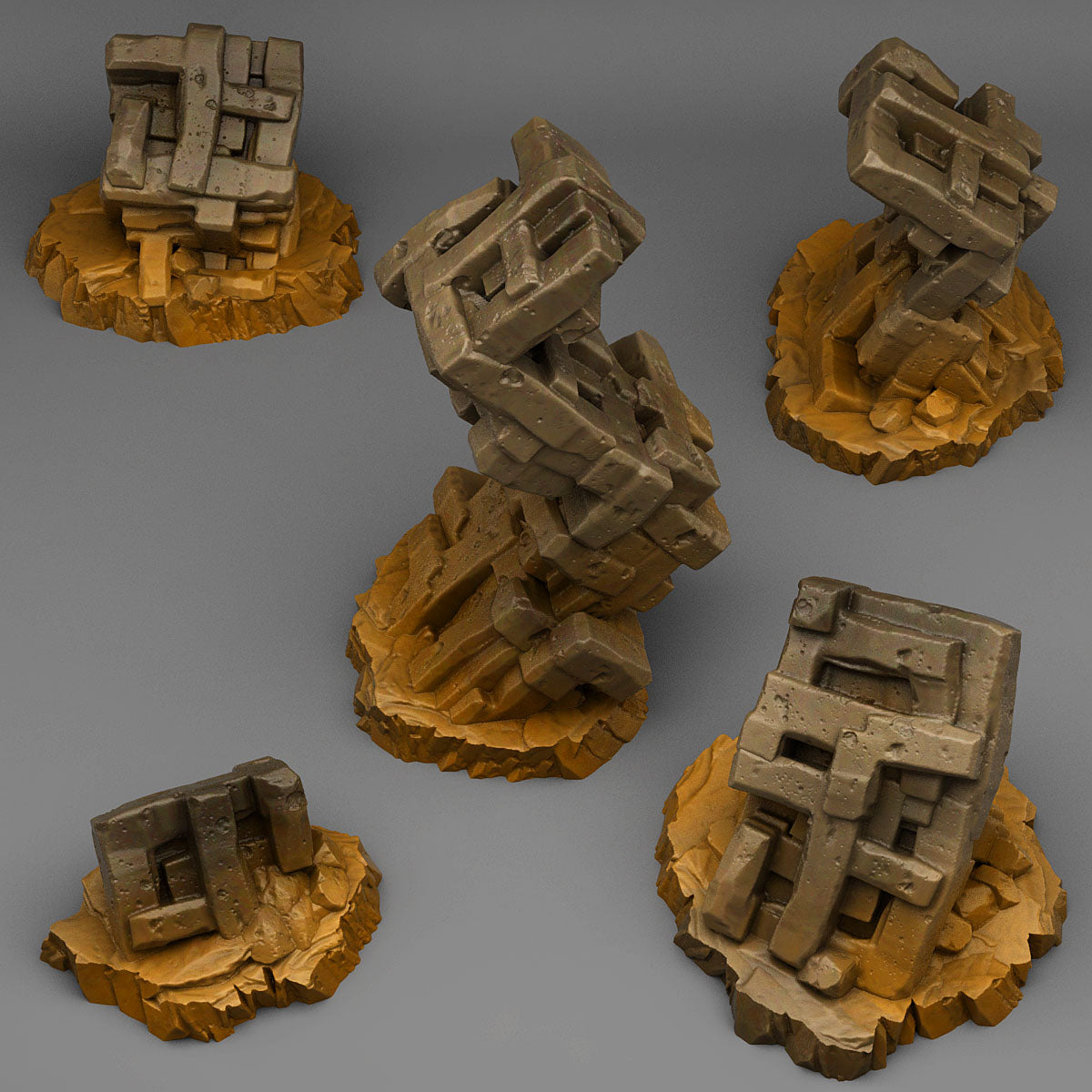Runeknot Pillars - Fantastic Plants and Rocks