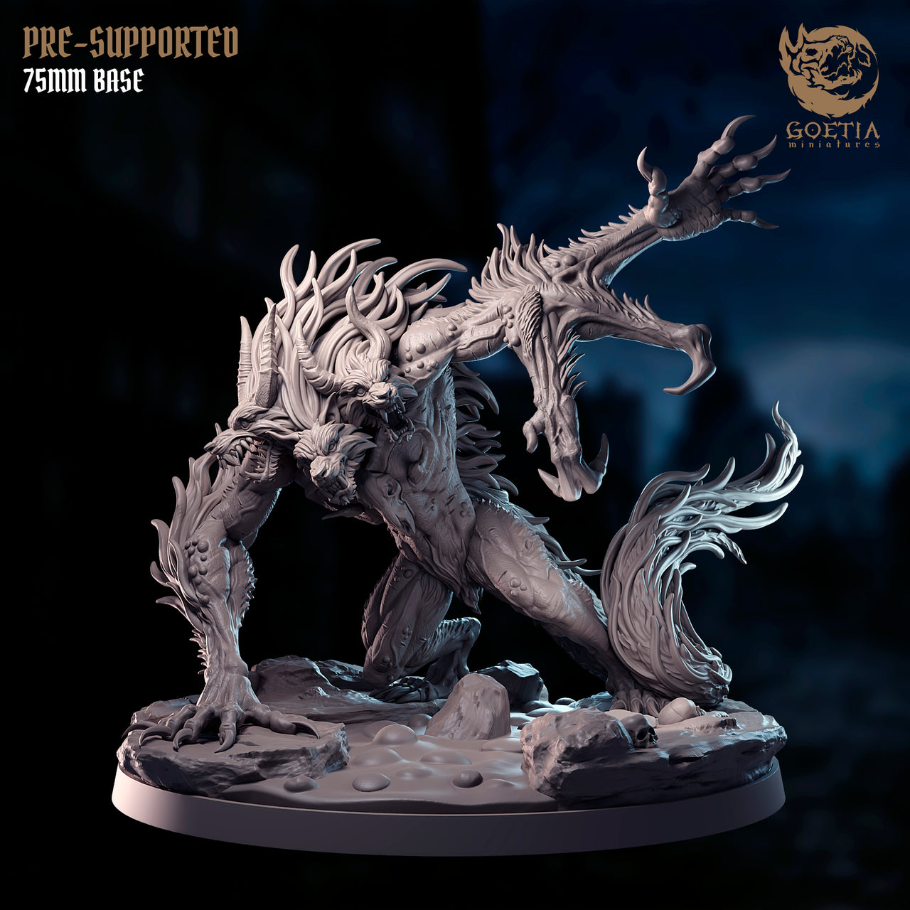 Samdu, Manifestation Of Matuzu. Werewolf Abomination - Goetia Miniatures