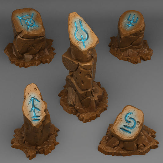 Sci-Fi Glyph Stones - Fantastic Plants and Rocks