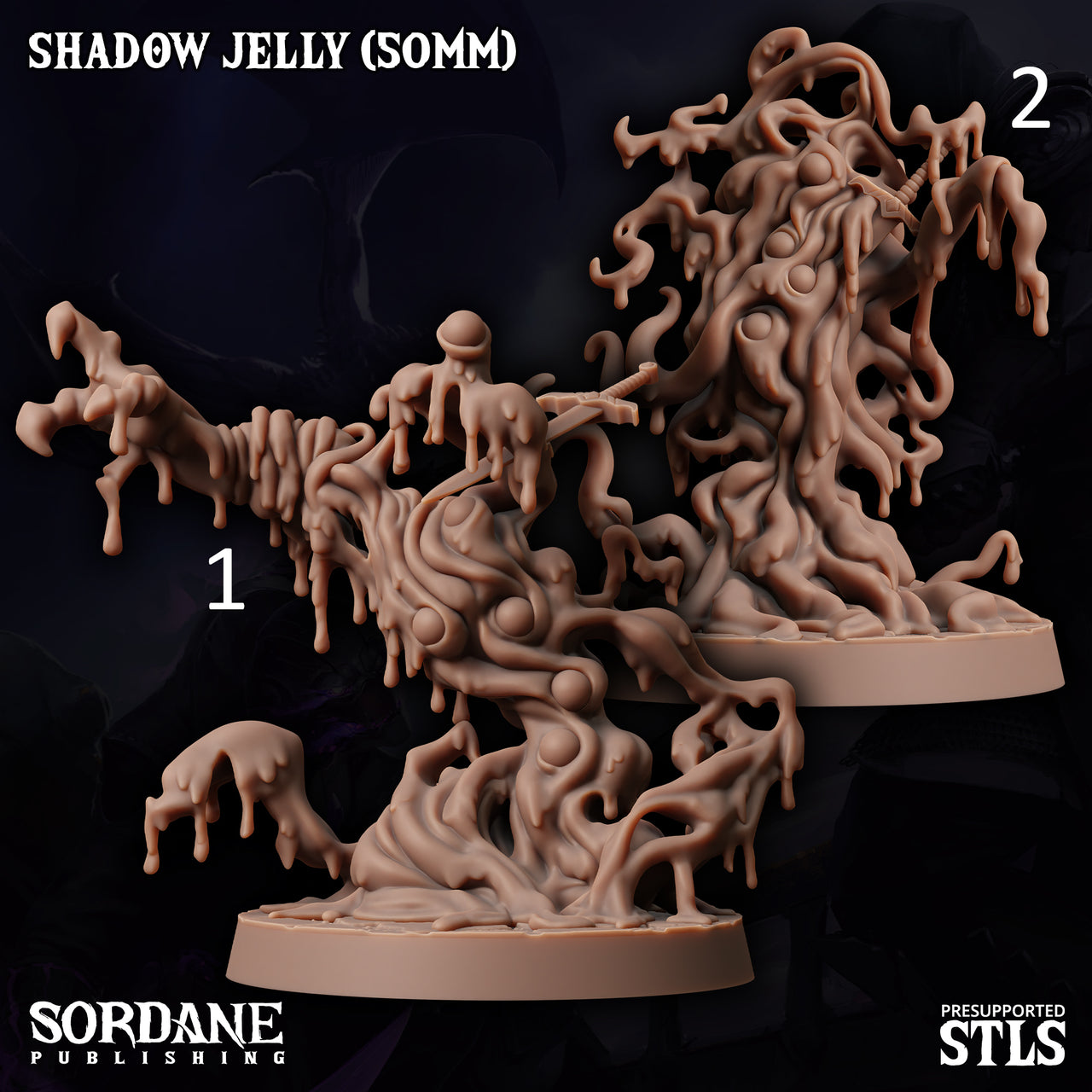 Shadow Jellies (50mm Base), Ooze Monster - Sordane Publishing