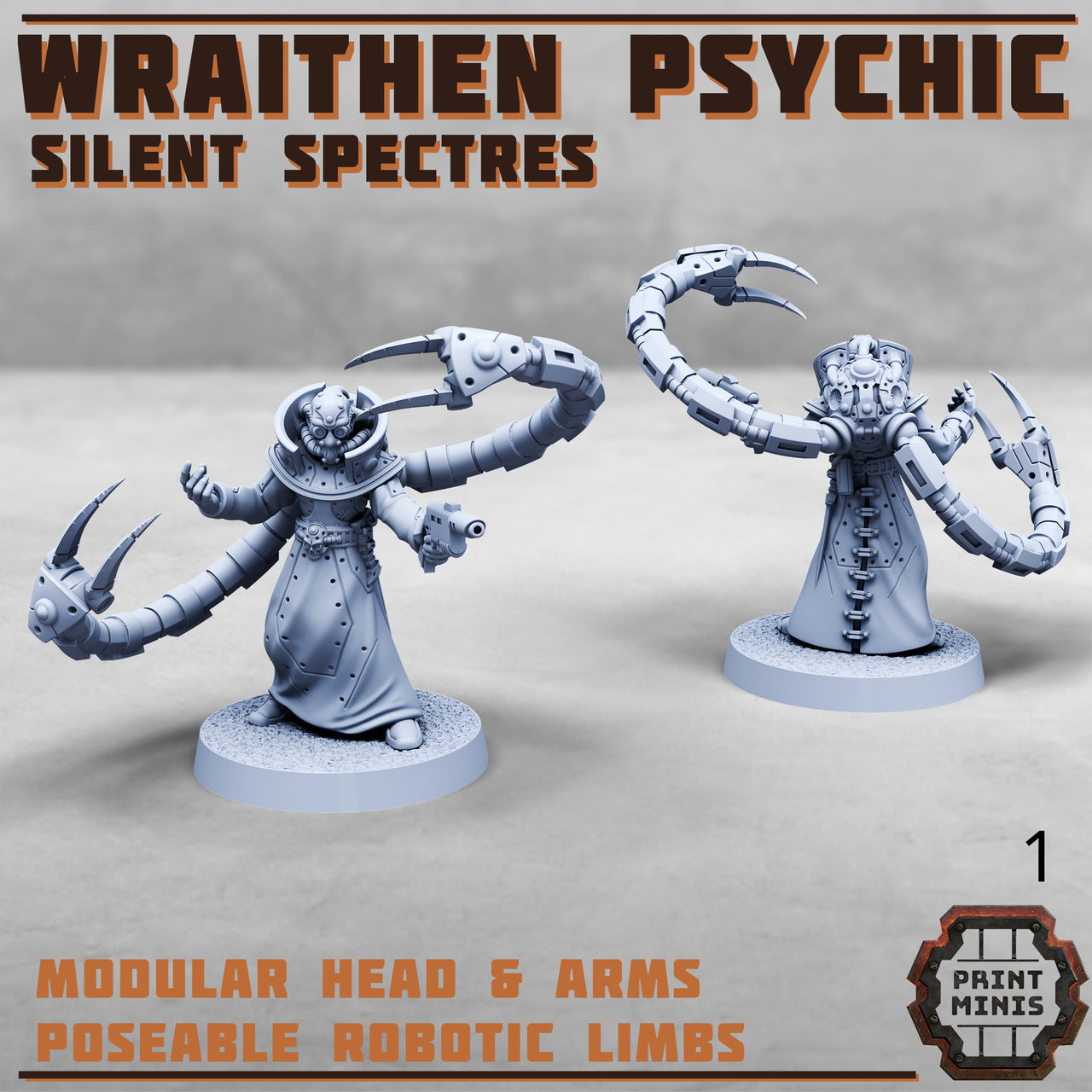 Wraithen Psychic, Silent Spectres - Print Minis