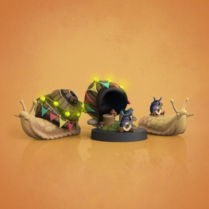 Snail and Pillbug Friend - Found Family Adventurecrafts