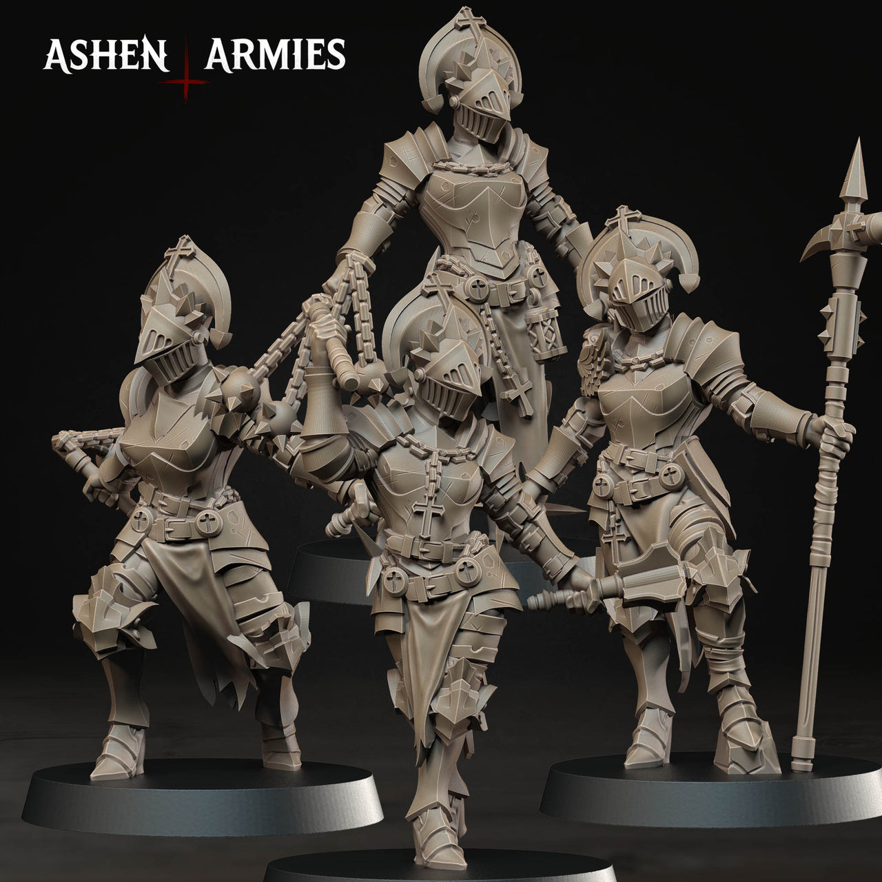 Stigmatic Nuns. Holy Cult Soldiers. Bleeding Procession - Ashen Armies | NSFW Variant