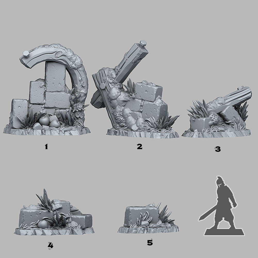 Summer Ruins Scatter Terrain - Fantastic Plants and Rocks