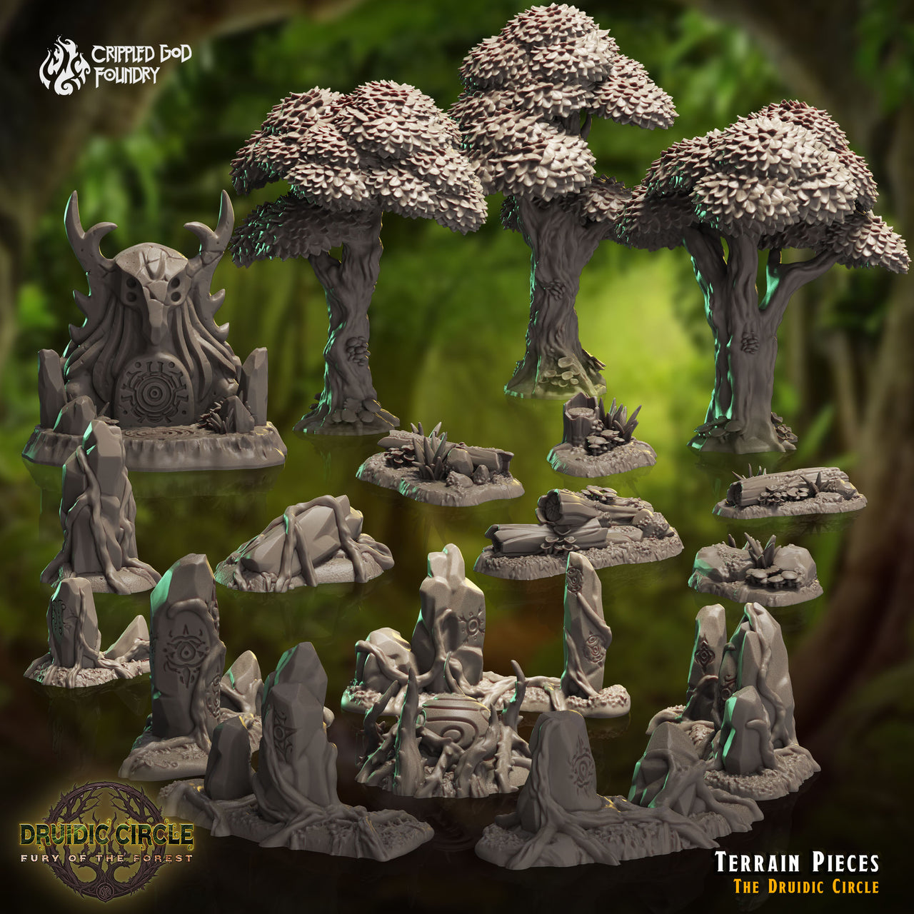 Druidic Circle Terrain Pieces - Crippled God Foundry