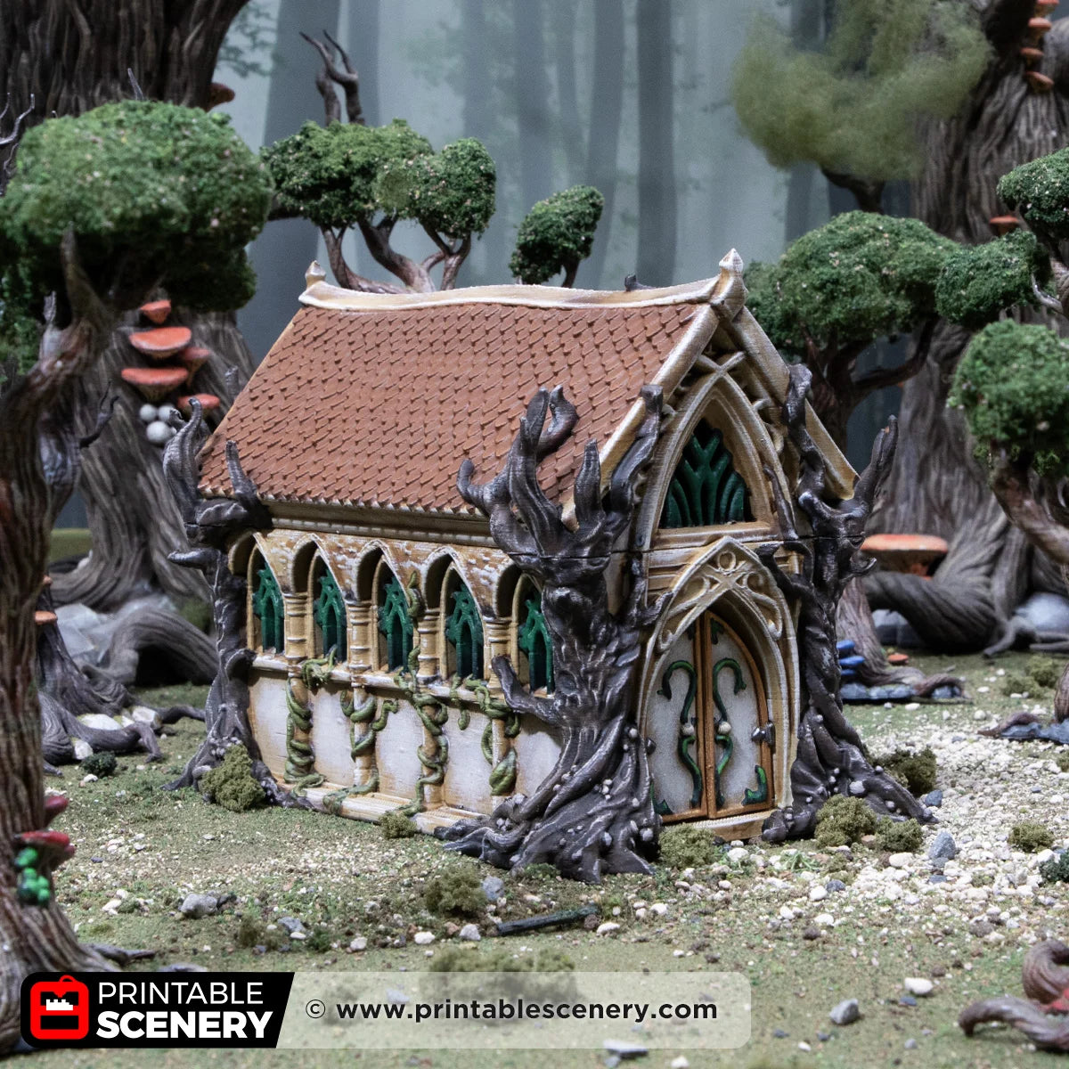 The Living Hall, 15mm, 28mm, 32mm. Complete Elves - Printable Scenery