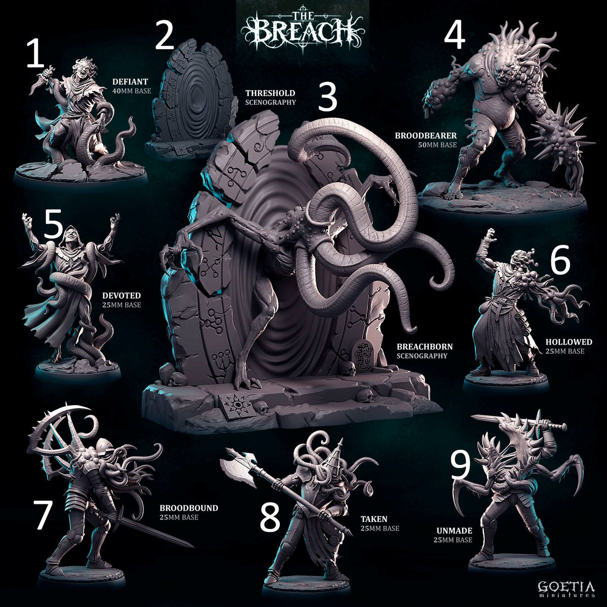 The Breach. Cult of Madness Warband - Goetia Miniatures