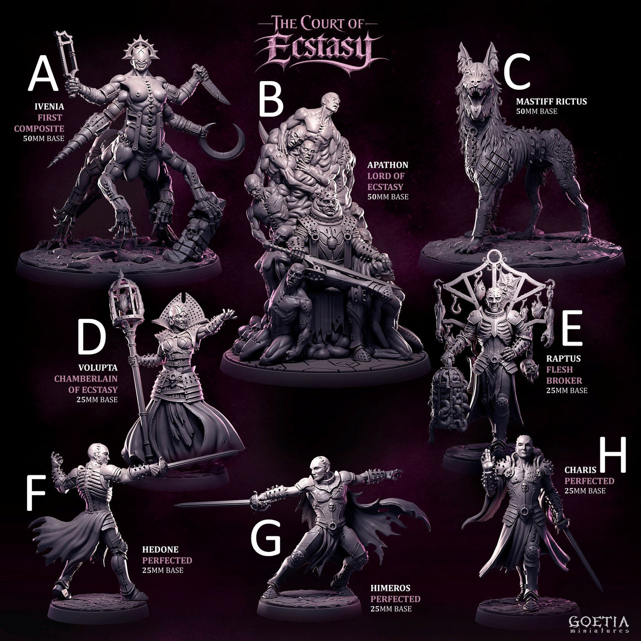 The Court of Ectasy. Torture Cult Warband - Goetia Miniatures