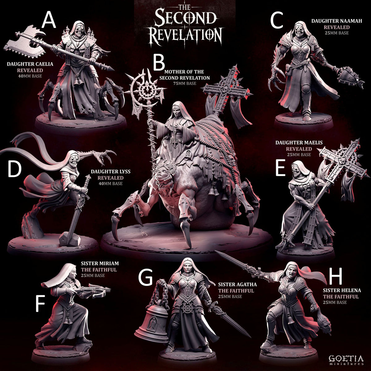 The Second Revelation. Corrupted Convent Warband - Goetia Miniatures