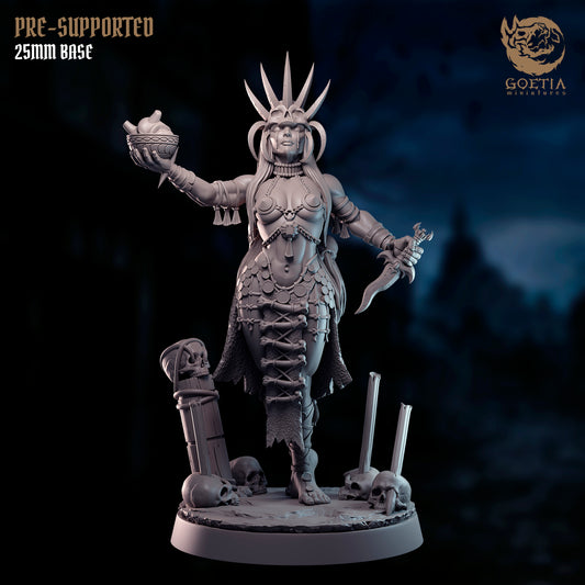 Tuhranna, Warden Of The Swamps. Dark Priestess - Goetia Miniatures
