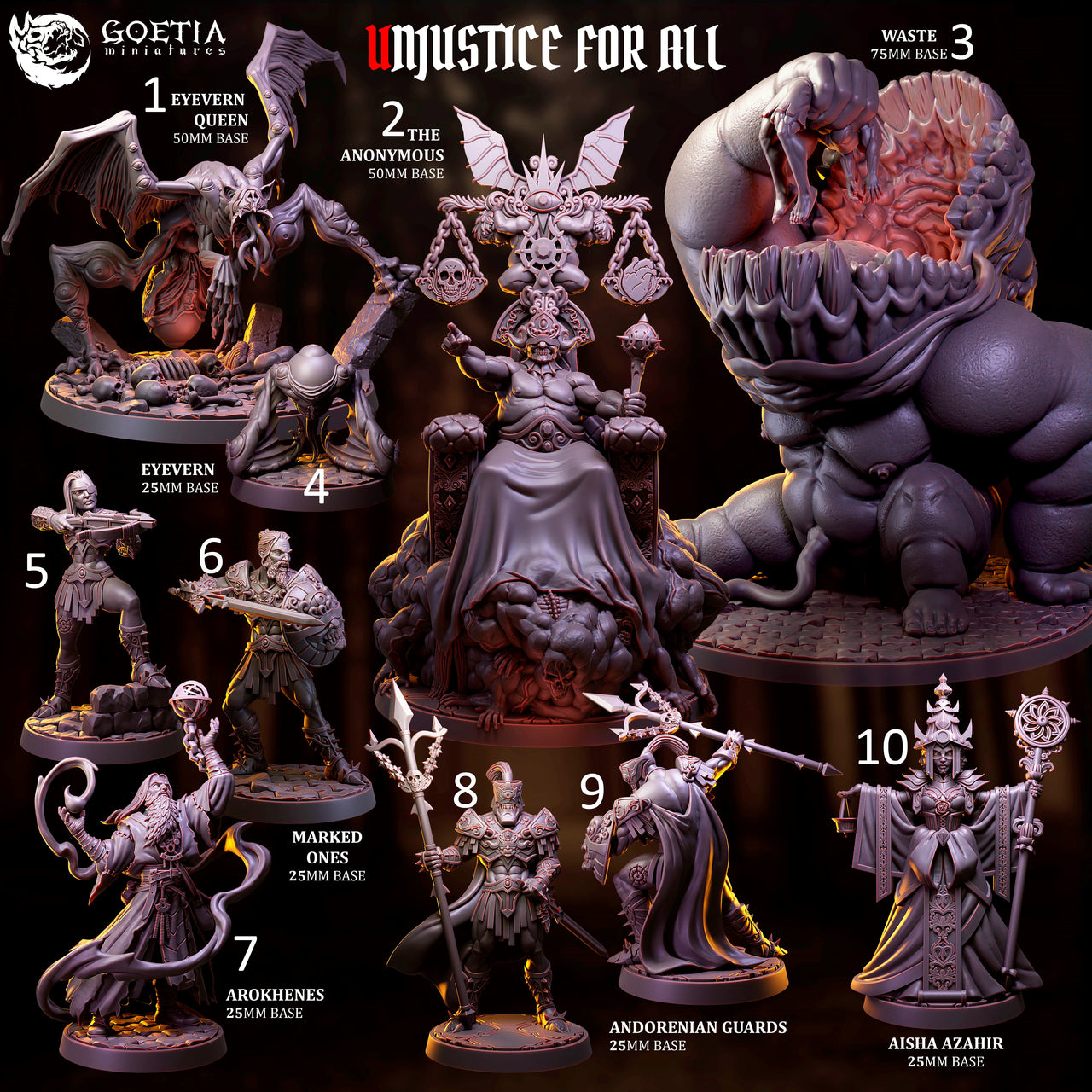 Unjustice for All, Corrupted Justice Adventure - Goetia Miniatures