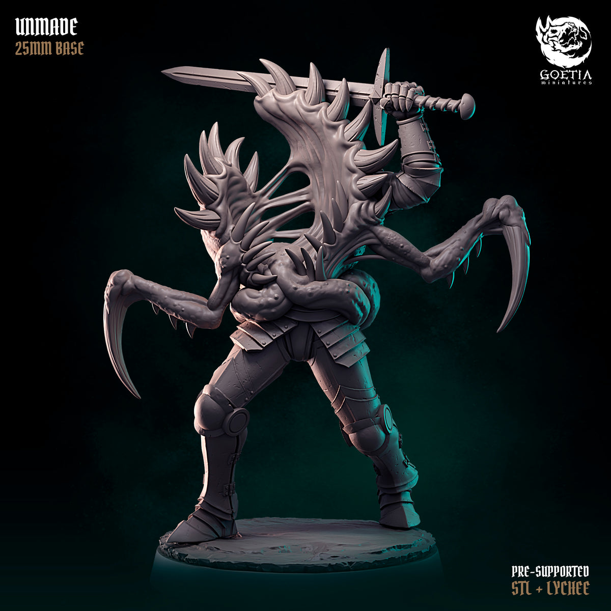 Unmade, Changed Cult Knight. The Cult of Madness - Goetia Miniatures