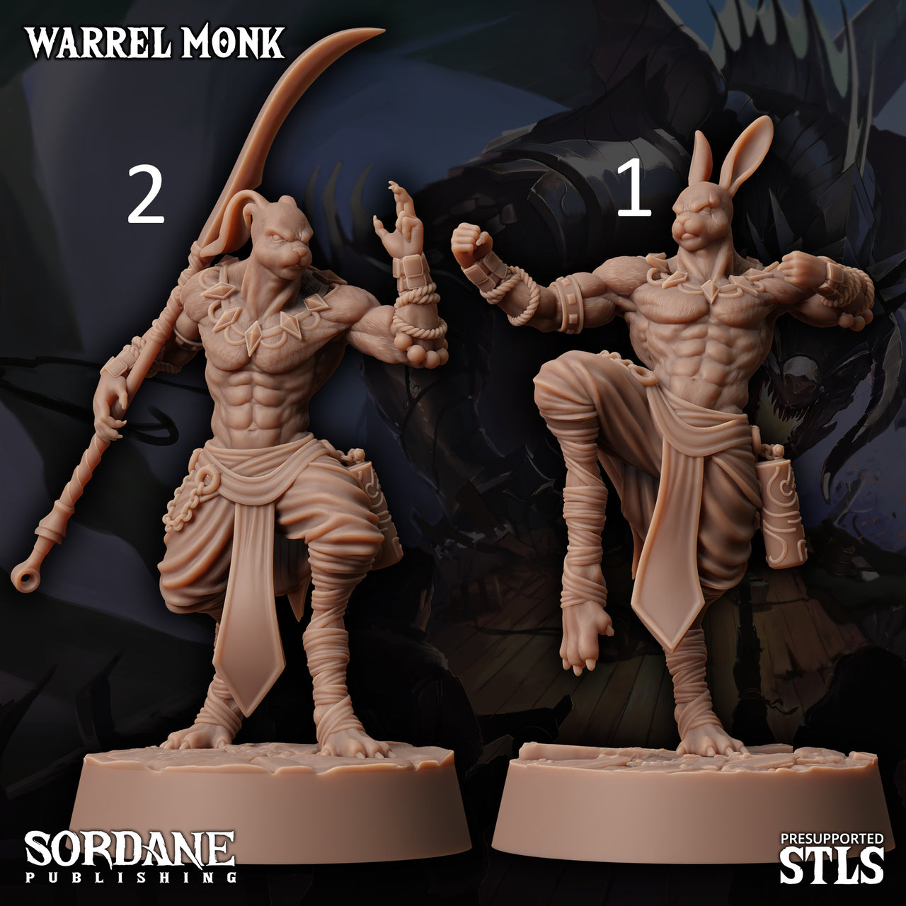 Warrel Monk. Rabbitfolk Brawler - Sordane Publishing