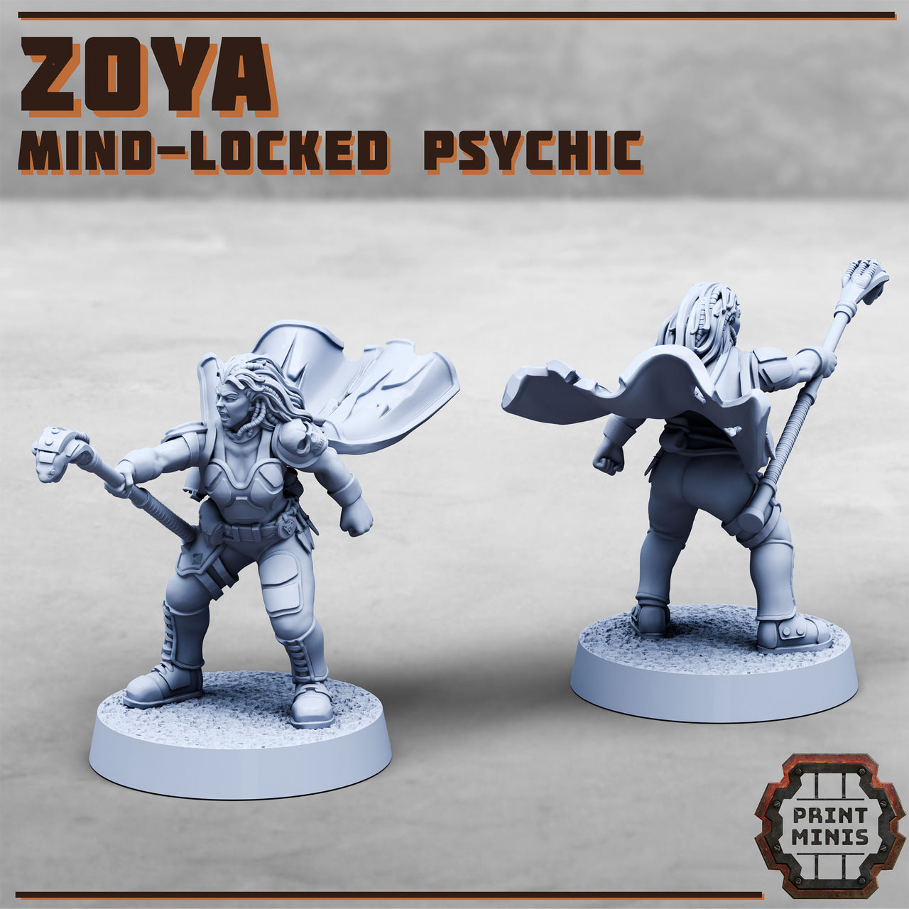 Zoya, Mind locked psychic  - Print Minis