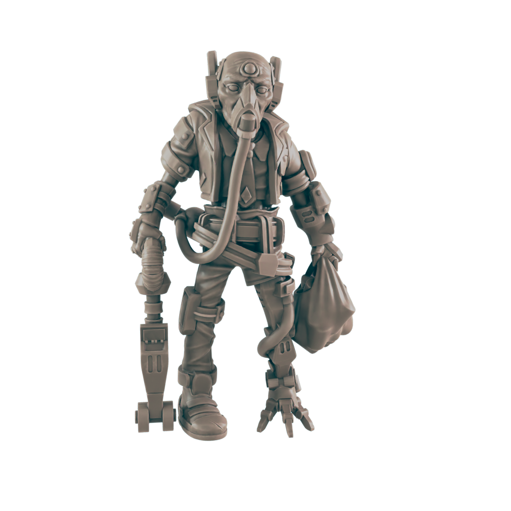 Amputee traveller. Cyberpunk Citizen - Ec3d