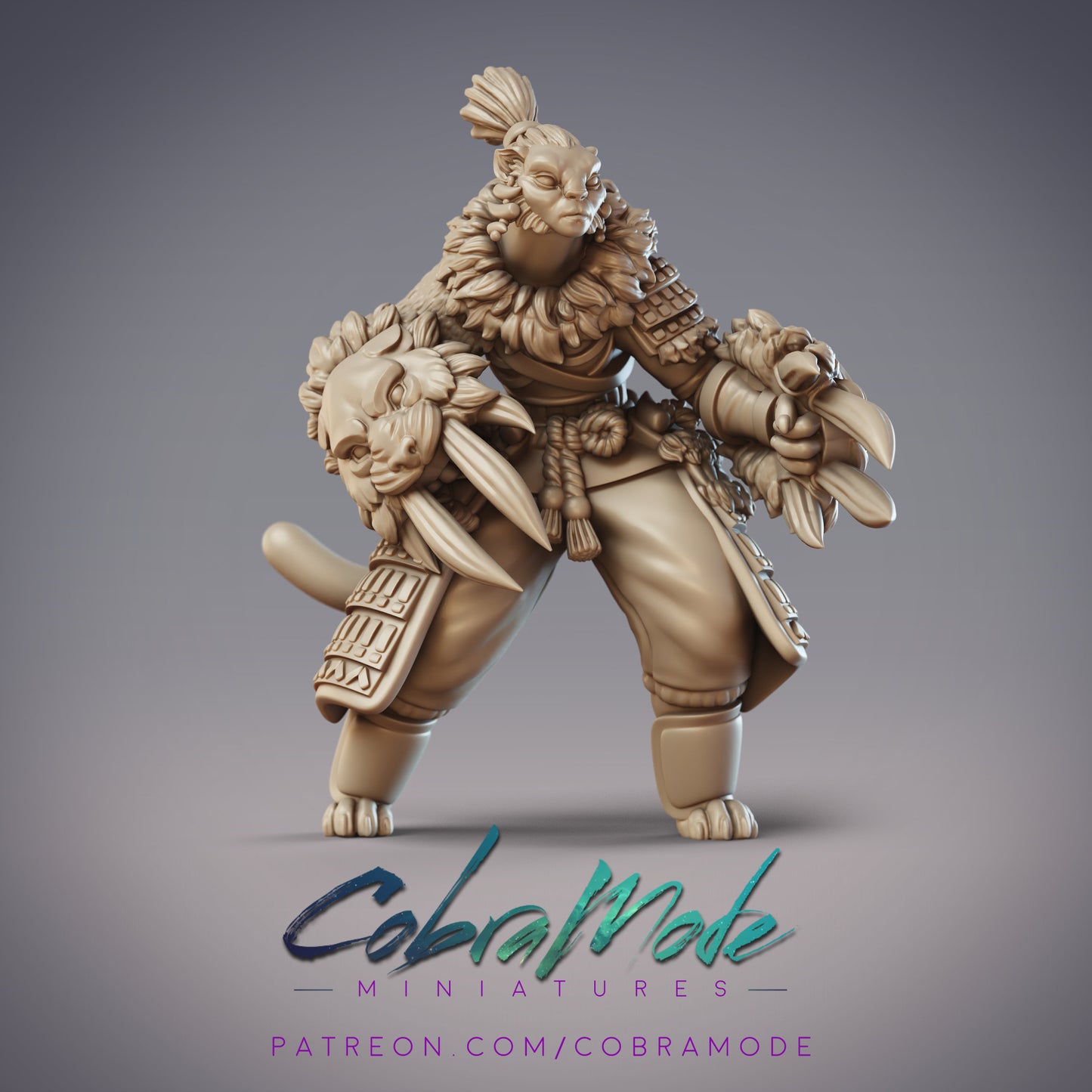 Yuudai Warrior Anka, Catfolk Barbarian - CobraMode