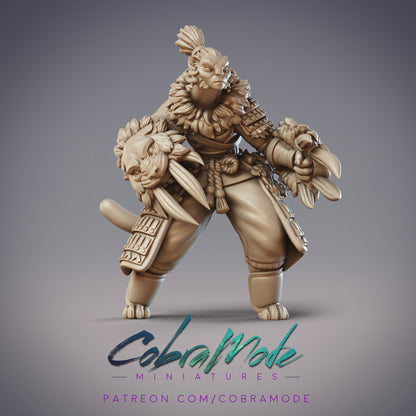 Yuudai Warrior Anka, Catfolk Barbarian - CobraMode