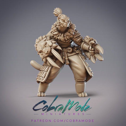 Yuudai Warrior Anka, Catfolk Barbarian - CobraMode