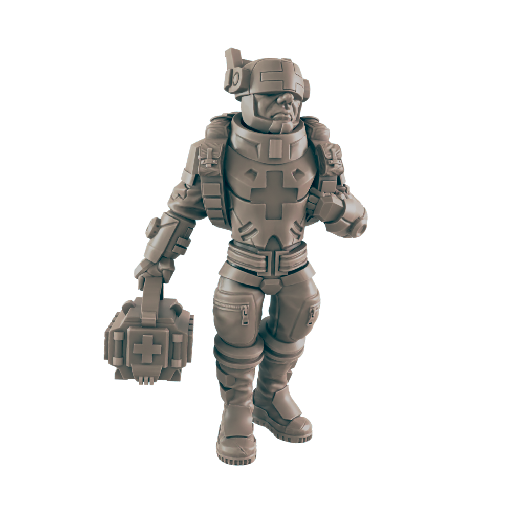 Medic. Cyberpunk First Responder - Ec3d