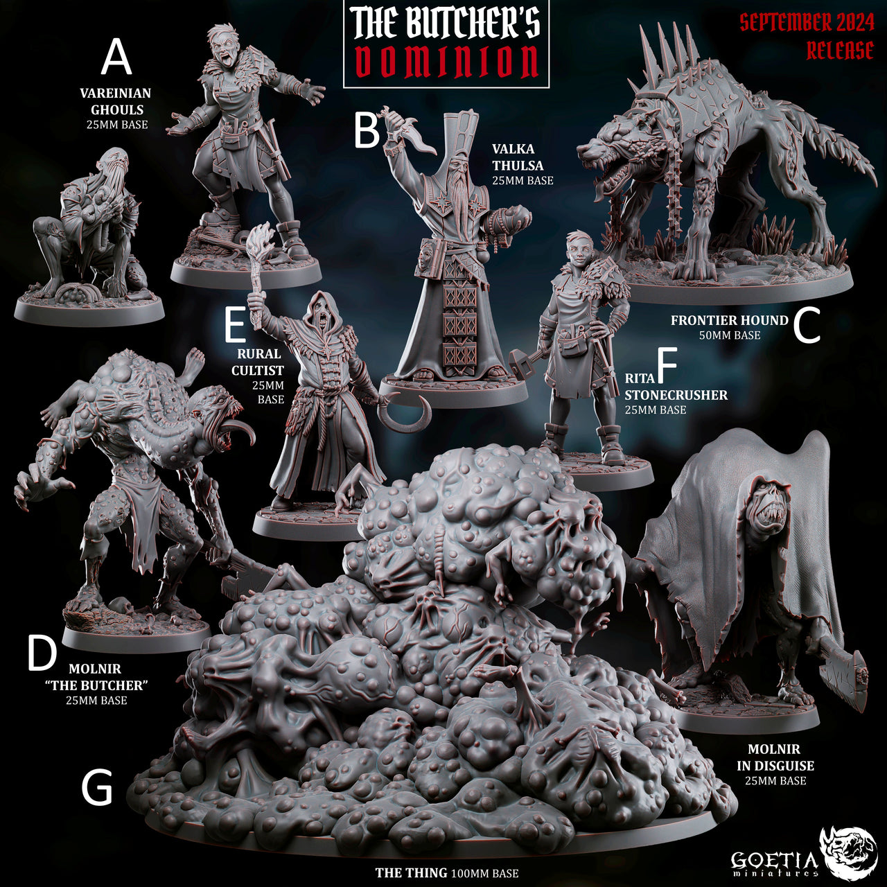 The Butchers Dominion. Dark Cult Warband - Goetia Miniatures