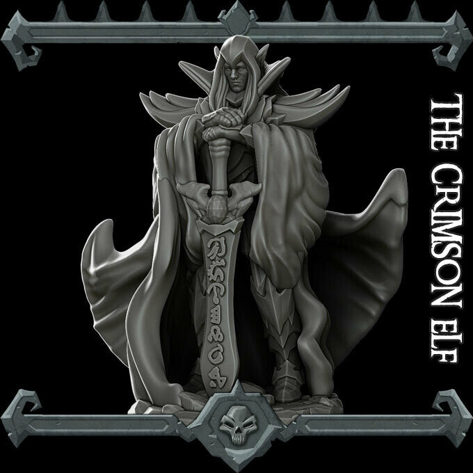 Crimson Elf. Elf Swordsmaster - Rocket Pig Games