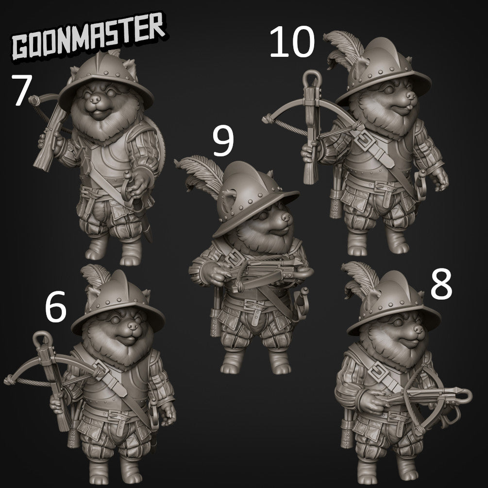 Powerful Pomeranians. Dogfolk Crossbowmen- Goonmaster