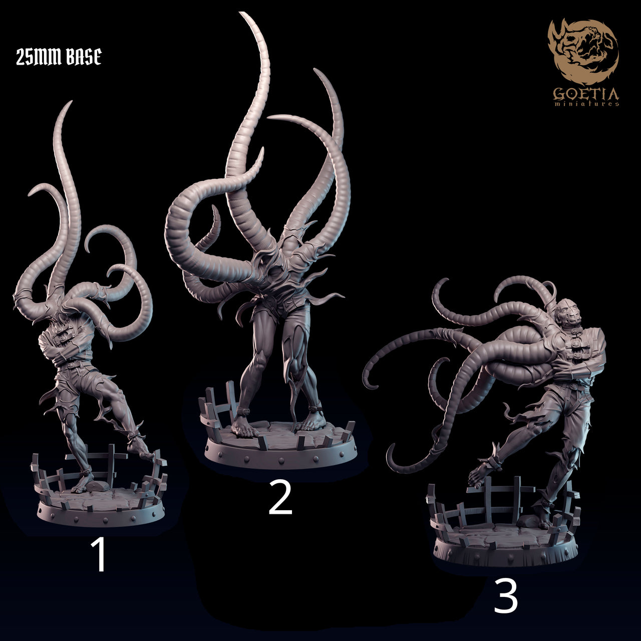 Straitjacket Cultists. Possessed Cthonic Inmates - Goetia Miniatures
