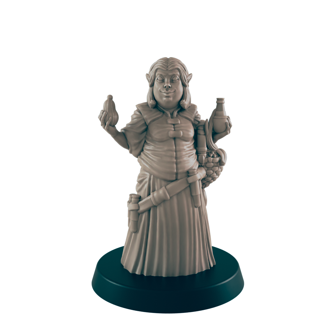 Female Elven Herbalist - Ec3d