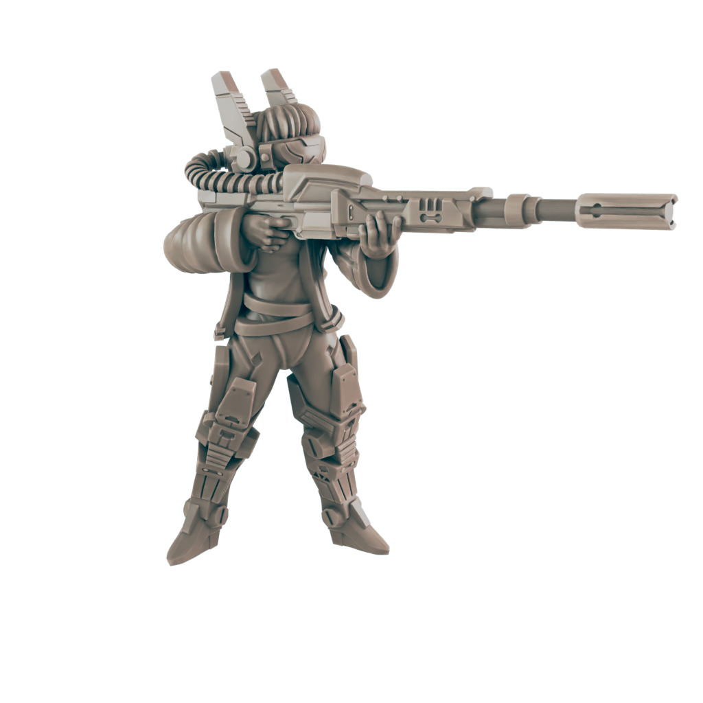 Sniper. Cyberpunk Sharpshooter - Ec3d