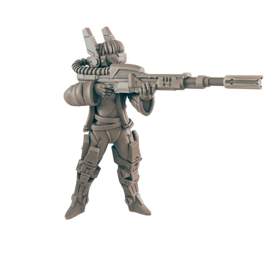 Sniper. Cyberpunk Sharpshooter - Ec3d